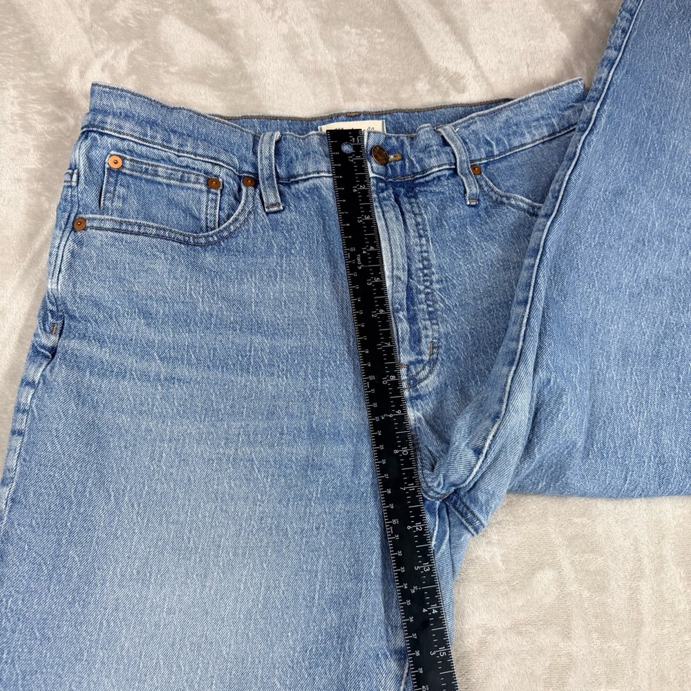 Madewell Perfect Vintage High Rise Straight Crop Jeans Raw Hem Size 31 - Picture 9 of 12
